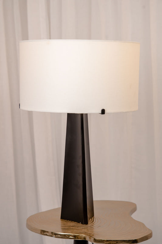Charlie  Bronze Triangle Table Lamp