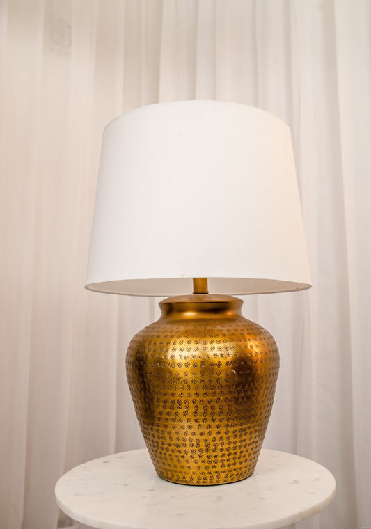 Vintage hammered  table lamp – Xtra large