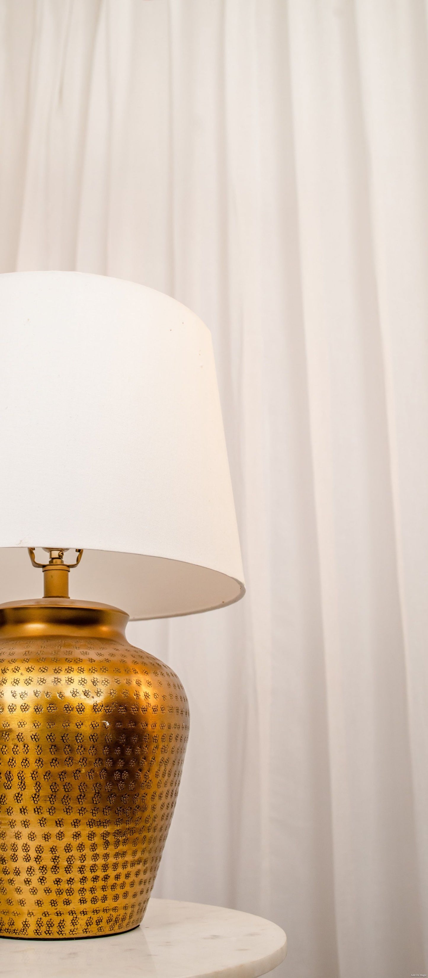 Vintage hammered table lamp – Xtra large