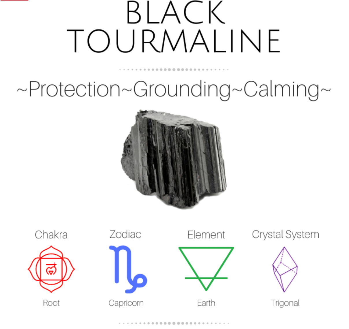 Shield with Black Tourmaline